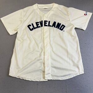 Cleveland Indians Baseball Jersey Match-Up XL Pepsi Cream Feller 19 Fan Apparel